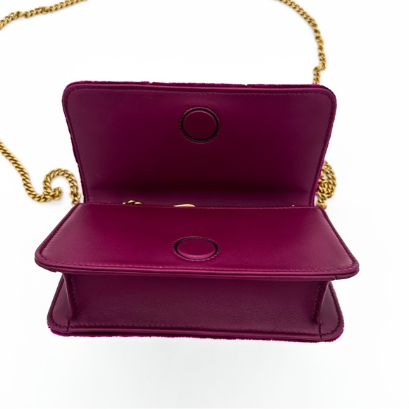 GUCCI Marmont Velvet super mini crossbody bag - Picture 5 of 12